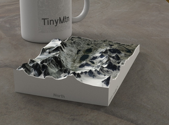 Titcomb Valley, Wyoming, USA, 1:50000 3d printed 