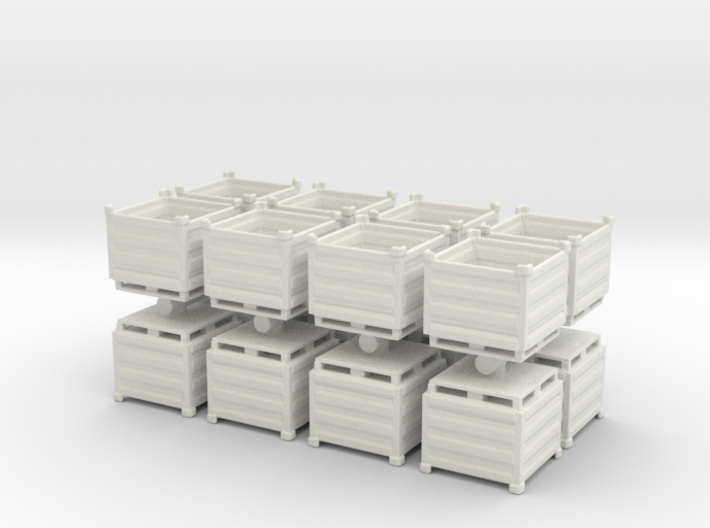 Palletbox Container (x16) 1/87 3d printed