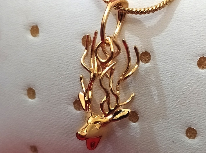 Stag pendant 3d printed 