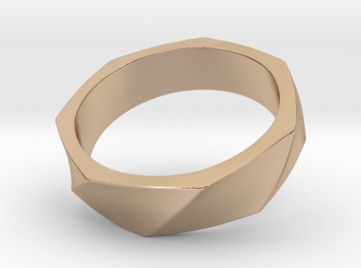 Heptagon Twist Ring 3d printed