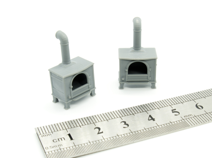 Stove Vintage 01. 1:56 Scale (28mm) 3d printed