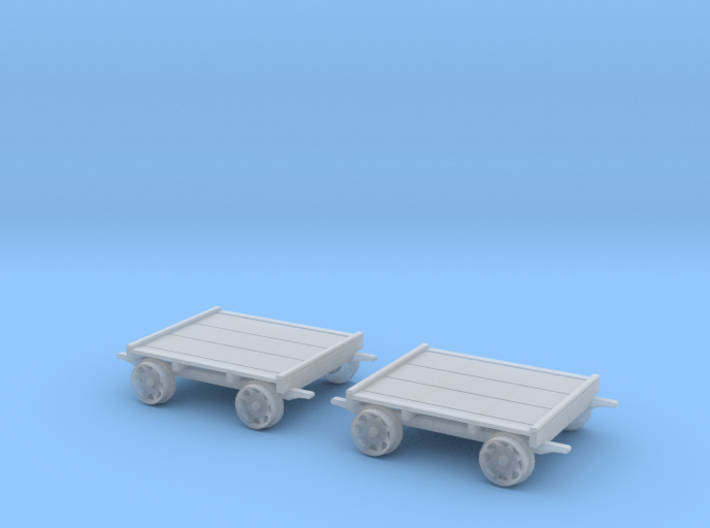 Railroad Maintenance of Way Tie Cart - S Scale x2 3d printed