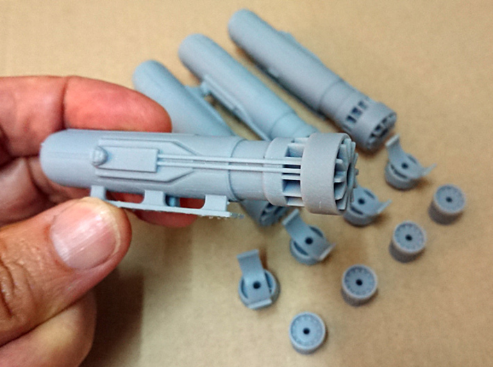 WING-X REBELL 1/29 EASYKIT LASER CANNON W MOUNT 3d printed Primed lasers body parts. Tips sold separately.