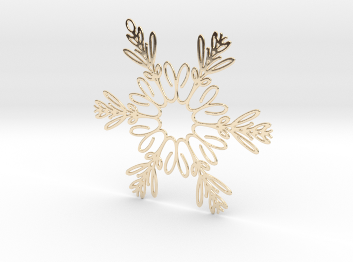 Celia metal snowflake ornament 3d printed