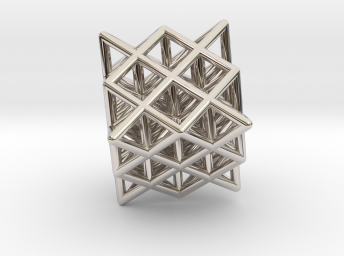 64 Tetrahedron Grid Outline Unfilled 3d printed