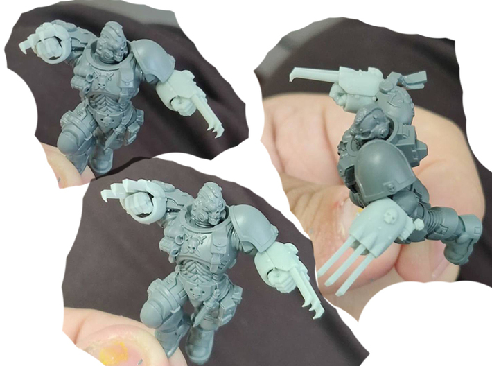 lightning Power claw Model 1 pack raven guard 3d printed 