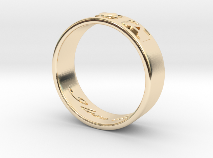 R and A ring Size 9 3d printed
