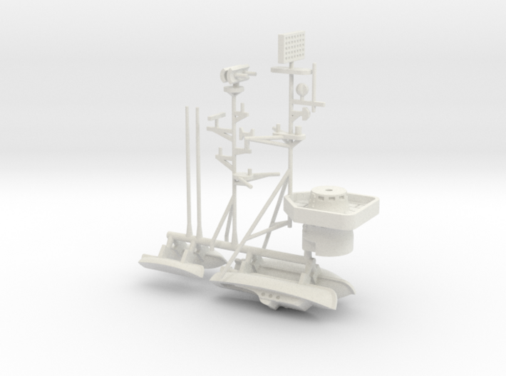 1/350 Shcherbakov Masts &amp; Boats 3d printed