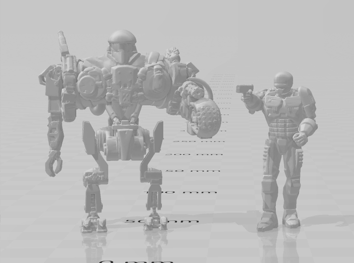 Robocop 1/60 miniature for scifi boardgame and rpg 3d printed 