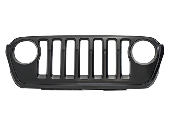 Jeep Wrangler JL (2018-today) REPLICA - dim. 3.7" 3d printed Original Grille mounted on the new Jeep Wrangler JL and used as reference mockup design