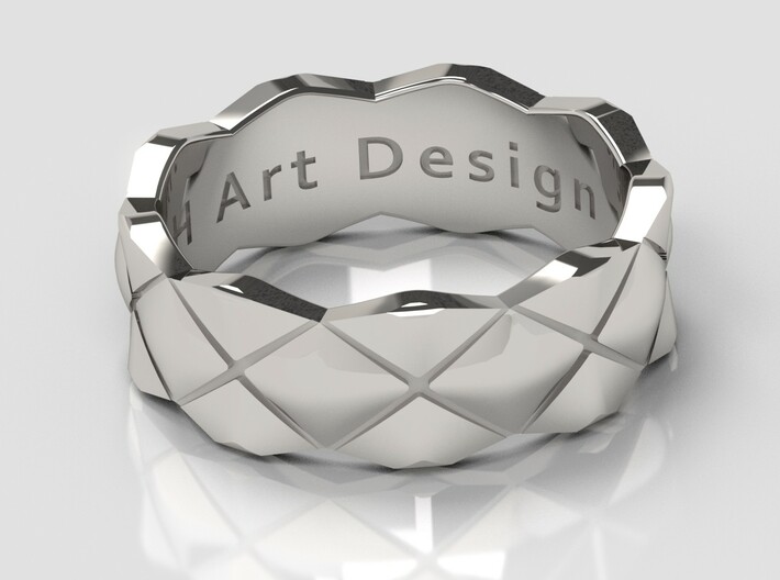 Quilted Ring 3d printed