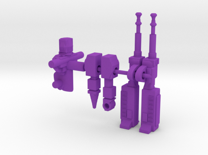 Drill Nuts and Rockbuster RoGunners 3d printed Purple Parts