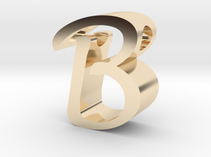 Letter B pendant 3d printed