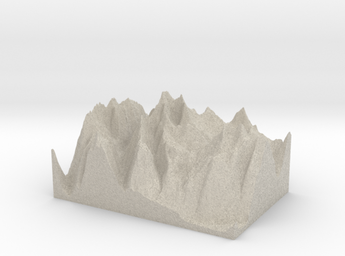 Model of Cerro Plata Mahuida 3d printed