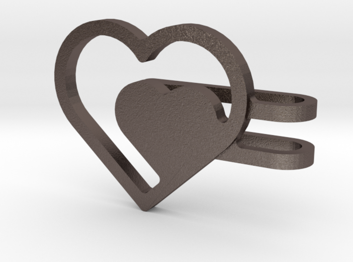 Hearts Watch Charm 3d printed