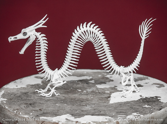 Asian Dragon Skeleton 3d printed 
