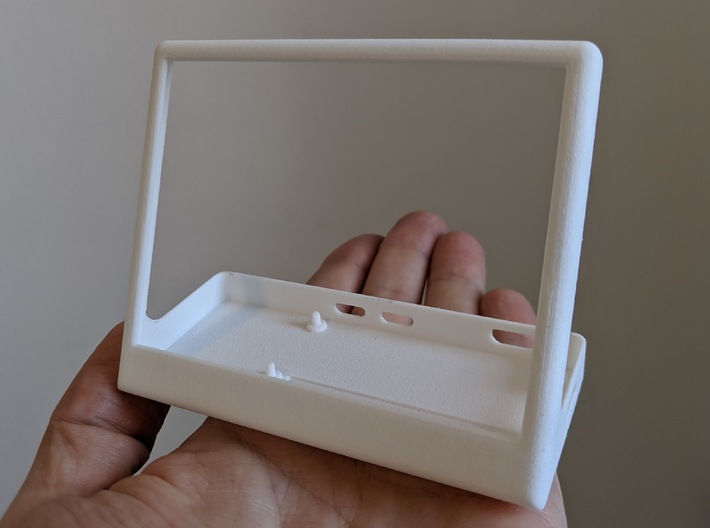 Base for pimoroni inky wHAT and raspberry pi  3d printed Enclosure (White Processed Versatile Plastic)
