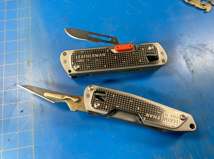 Scalpel holder for Leatherman FREE P4 & P2 3d printed Also fits the T2 & T4 when used with shorter blades