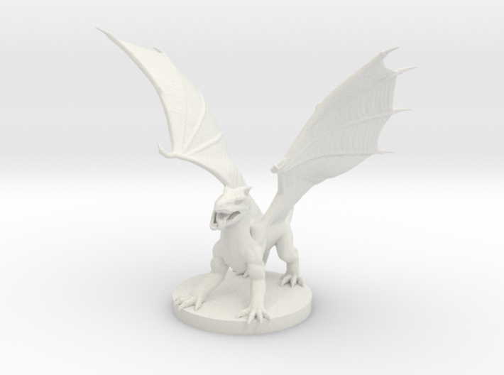 White Dragon Wyrmling 3d printed