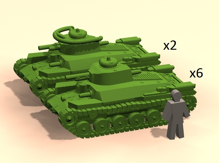 6mm type 97 Chi-Ha tank 3d printed