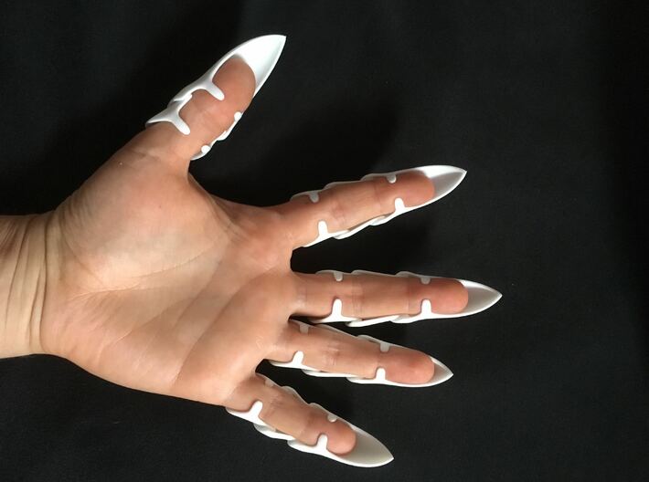 Full Finger Articulated Claw Ring - Complete Hand 3d printed 