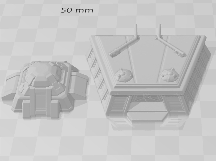Starcraft Terran Bunker Epic Scale 6mm miniature 3d printed 