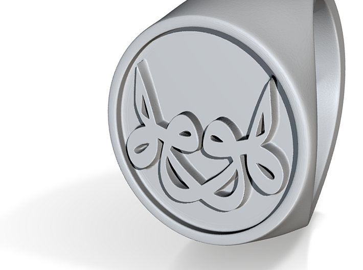Signet Ring - He is He - unique - 3d printed