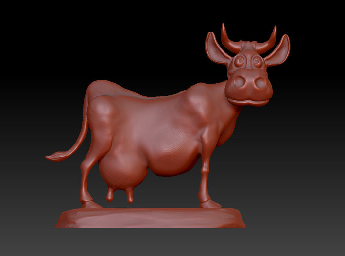Cow Caricature Figurine 3d printed 