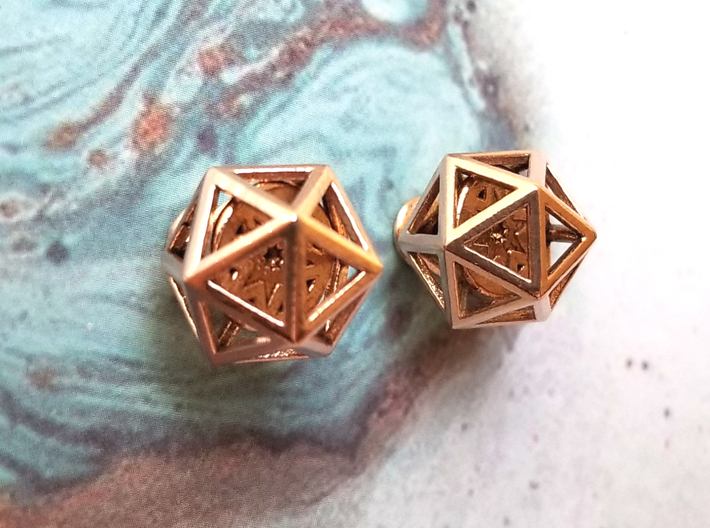 Geometric Spinning Earrings, Pair 3d printed 