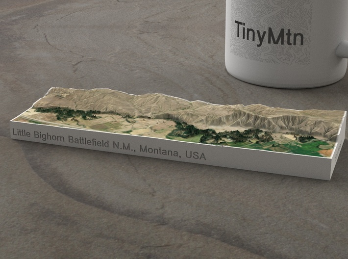 Little Bighorn, Montana, USA, 1:50000 3d printed