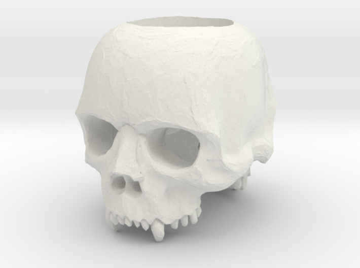 Skull Blade Ring 3d printed