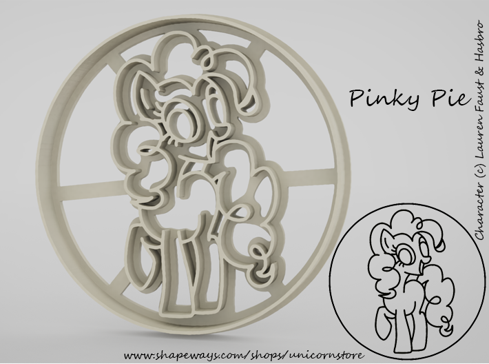Cookie cutter Pinkie Pie My Little Pony 3d printed