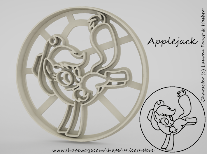 Cookie cutter Applejack My Little Pony 3d printed
