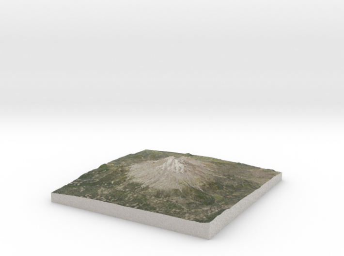 Mount Shasta - Sandstone 4 inch 3d printed