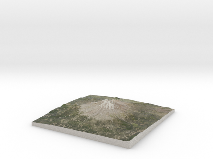 Mount Shasta - Sandstone 8 inch 3d printed