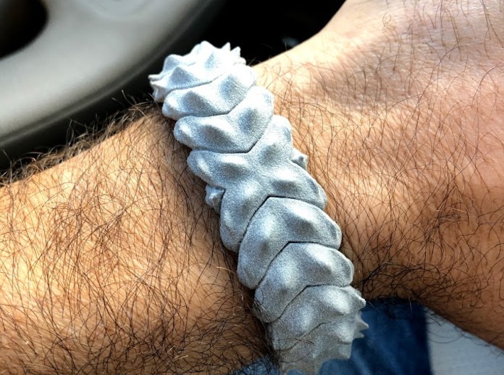 Hard Shred Cuff bracelet   Narrow  3d printed 