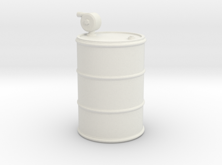 1/25th 55 gallon fuel drum with hand pump 3d printed