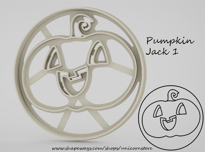 Cookie cutter Pumpkin Jack 1 3d printed