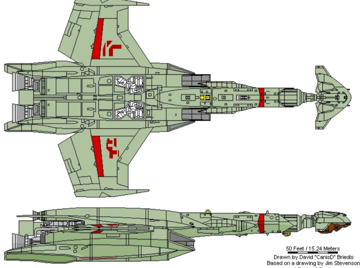 Battlestar Galactica Eastern Alliance destroyer 3d printed 