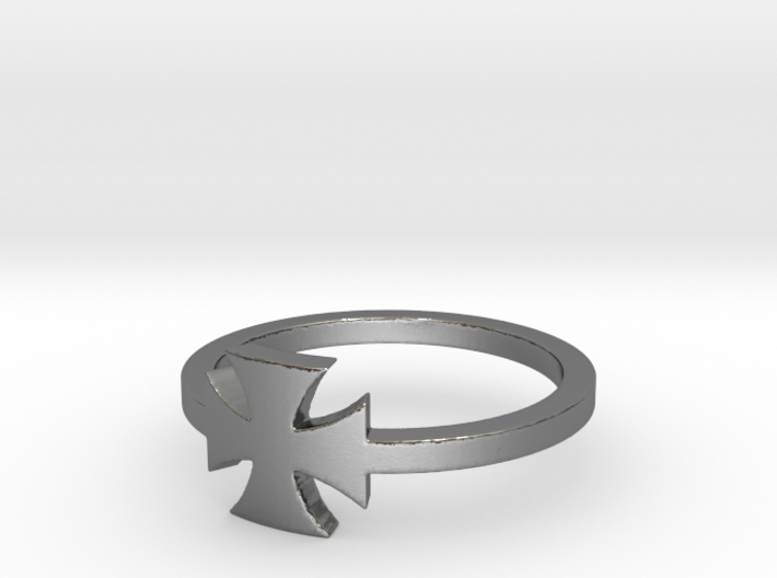 Outlaw Biker Iron Cross (small) Ring Size 12 3d printed