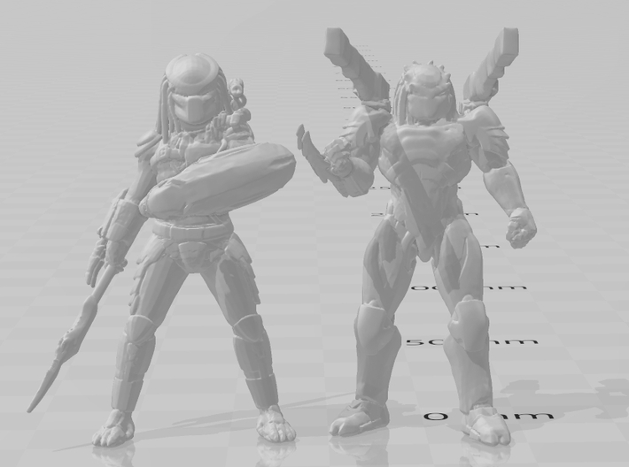 Predator Elite Hunter Alien Shield Spear miniature 3d printed 