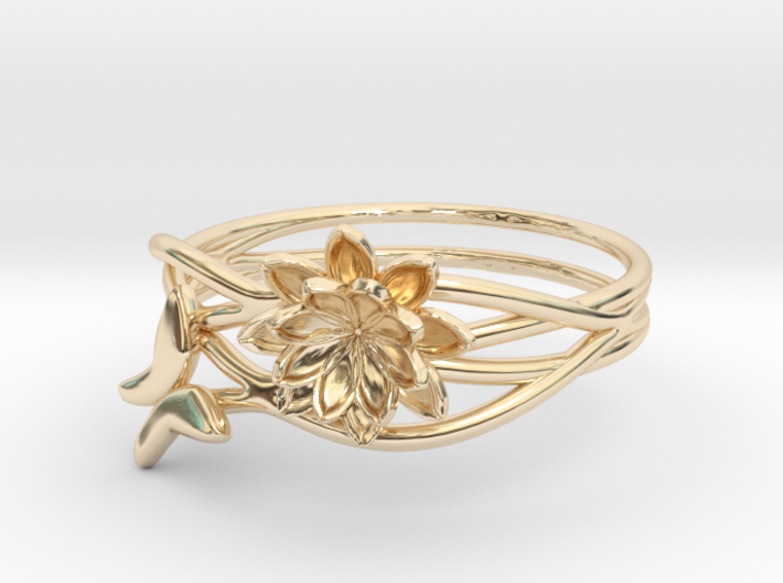 Lotus Butterfly Ring Size 8--18.2mm 3d printed