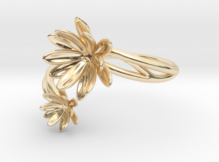 Waterlily Ring Size 8--18.2mm 3d printed