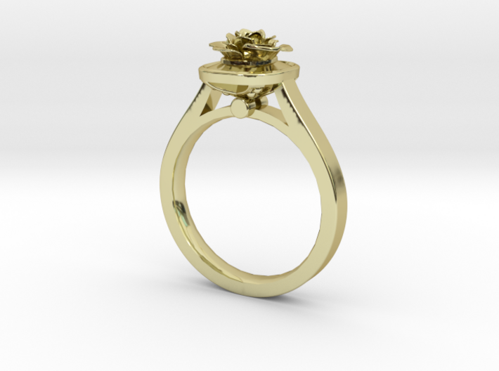 Flower Ring 39 (Contact to Add Stones) 3d printed