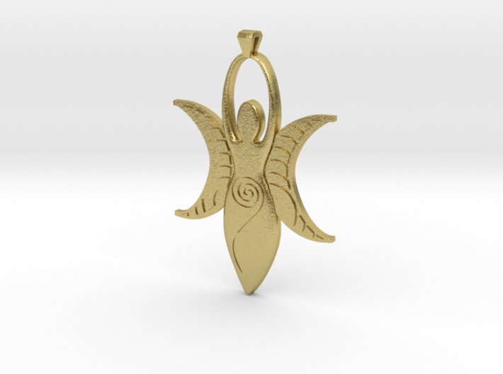 Spiral Goddess Steel Bronze Brass 3d printed