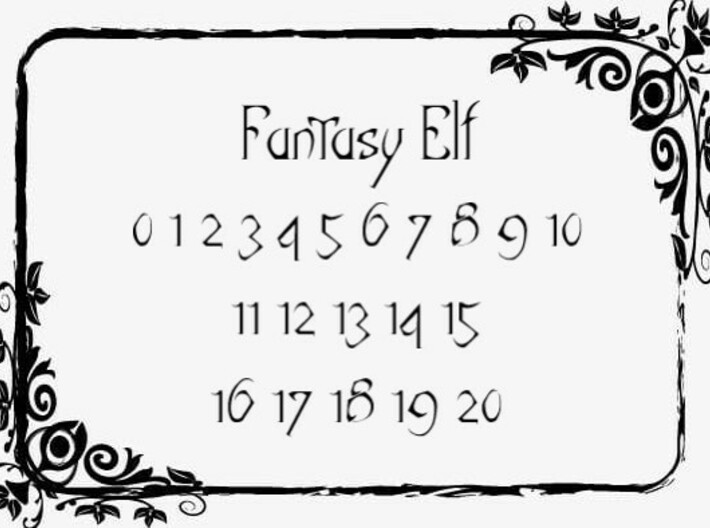 D12 Sharp Edge - Fantasy Elf Font 3d printed 