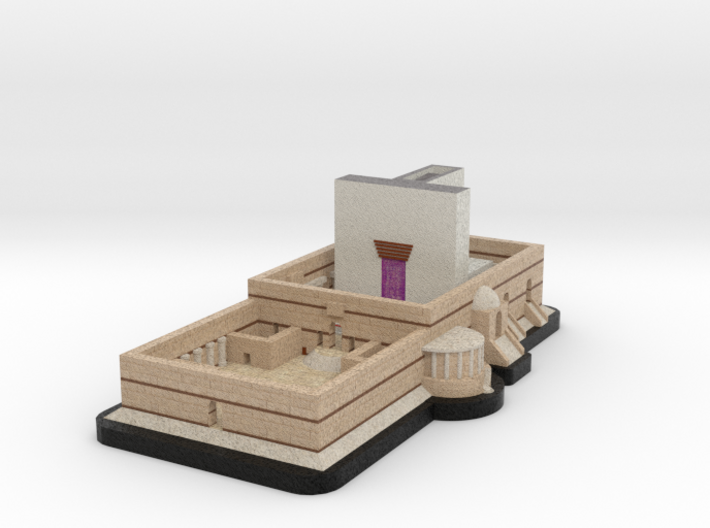 Second Temple 4A in Full Color Sandstone 3d printed 