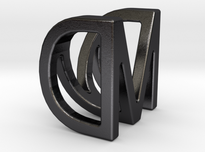 Two way letter pendant - DM MD 3d printed