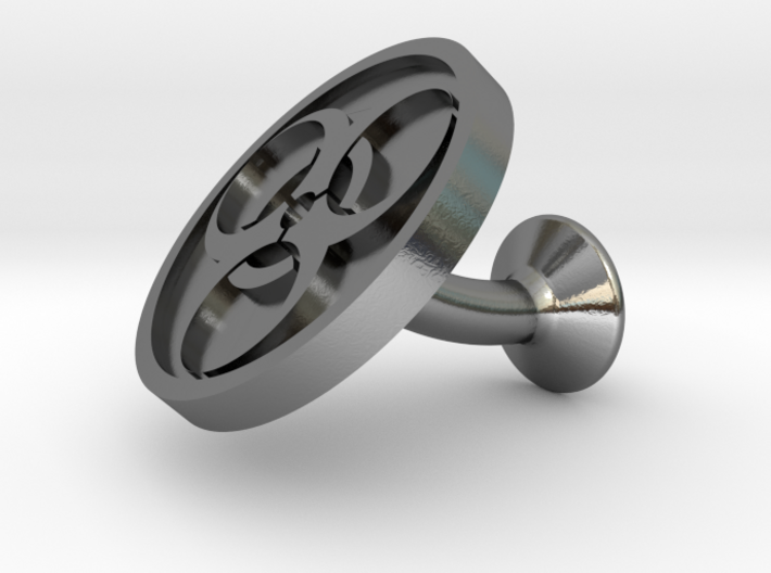 SINGLE Cufflink for BIO - Biological Hazard 3d printed