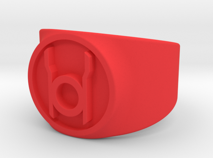 GL - Red Lantern (Rage) Comic Style 3d printed Red Plastic